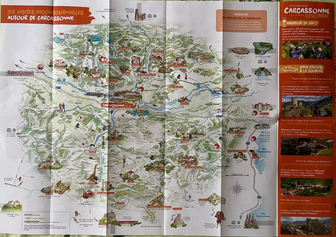 Les Iris Leilighet Carcassonne Eksteriør bilde